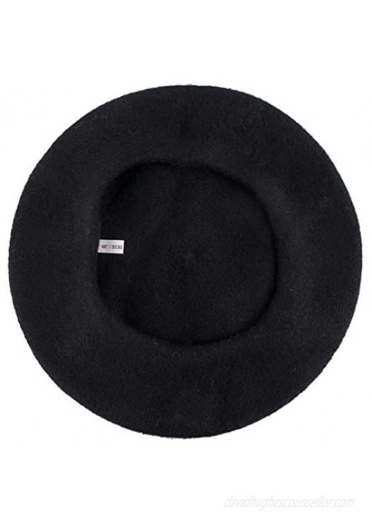 Hat To Socks Wool Blend French Beret for Men and Women in Plain Colours
