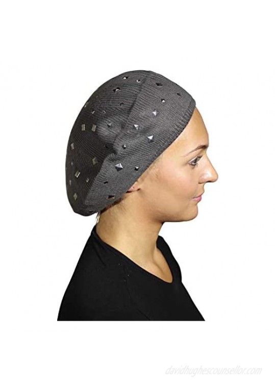Landana Headscarves Beret with Silver Studs