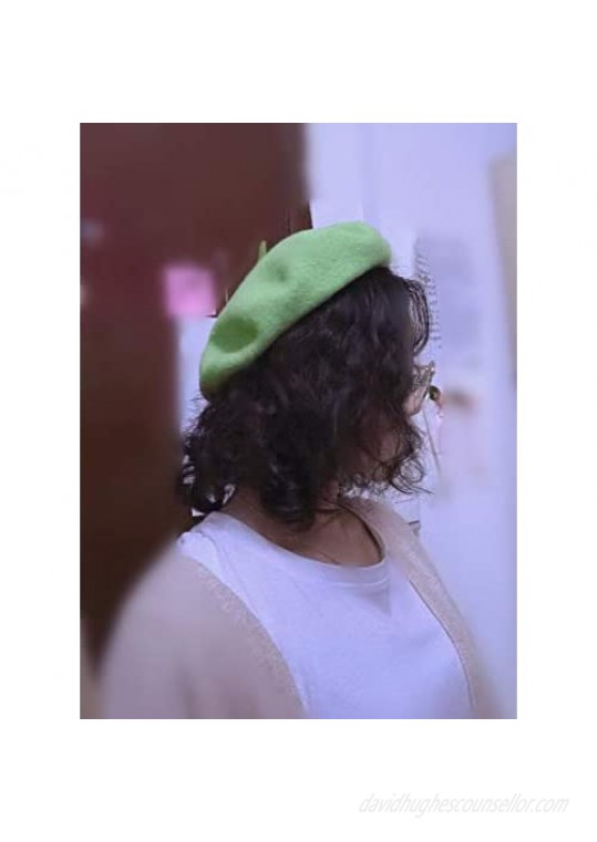 Lolita Cute Green Apple Beret Hat Pumpkin hat Vintage Artist Cap Accessories for Women