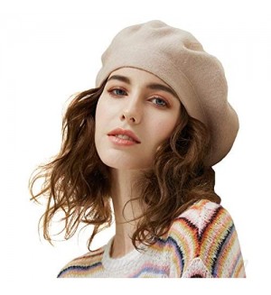 MOSNOW French Beret Artist Hat  Classic Solid Color Basque Beret Caps Autumn Winter Hat for Women Girls Ladies