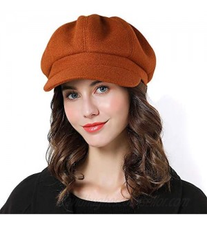 Sumolux Women Beret Newsboy Hat French Wool Cap Classic Autumn Spring Winter Hats