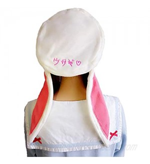 Sweet Lolita Beret Cap for Women Winter Warm Rabbit Bunny Ears Hats Painter Hat