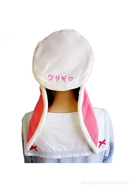 Sweet Lolita Beret Cap for Women Winter Warm Rabbit Bunny Ears Hats Painter Hat