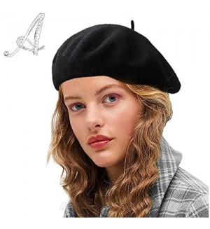 Sydbecs Wool Beret Hats for Women Ladies Girls  French Barret Hat Solid Color Style