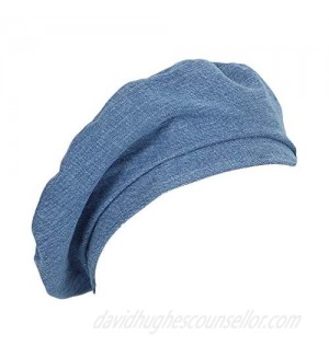 WITHMOONS Beret Hat Cool Denim Cotton British Style Strap Adjustable JDF1177