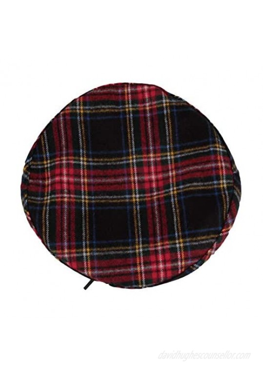 WITHMOONS Polyester Beret Hat Tartan Check Leather Sweatband KR3781