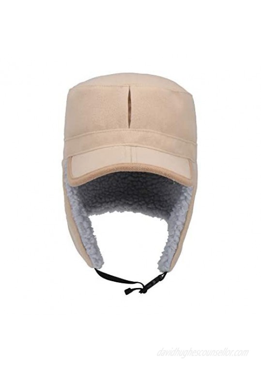 AISIYEDO Winter Windproof Ear Flap Hats Denim Baseball Cap Ushanka Trapper Hat Men&Women Fashion Army Cap