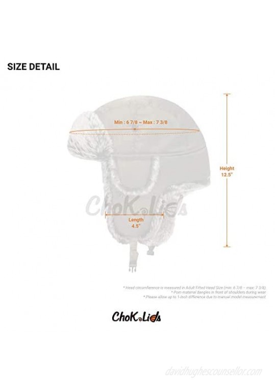 CHOK.LIDS Water Resistant Winter Trapper Unisex Premium Extra Strength Ushanka Ear Flap Chin Strap Outdoor PT101