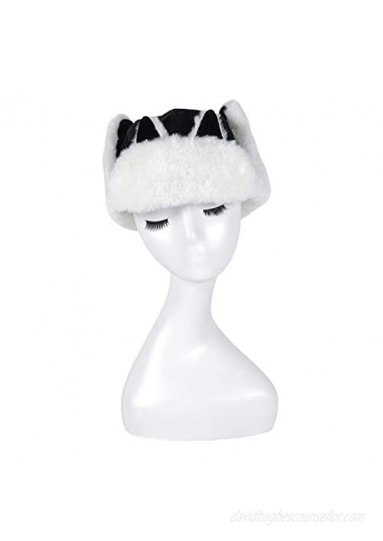 DOCILA Fashion Winter Bomber Hats for Women Lovely Cat Ear Trooper Aviator Earflap Cap Outdoor Ushanka Russian Ski Hat