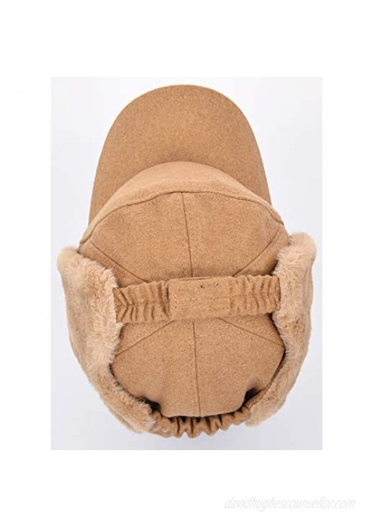 EASTER BARTHE Faux Fur Earflap Winter Hat for Men Women Russian Trapper Soviet Ushanka Bomber Hat