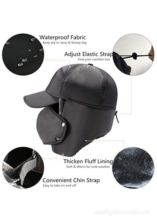 Kacota Winter Trapper Trooper Hats for Men Ear Flap Face Cover Bomber Hats Ushanka Hat