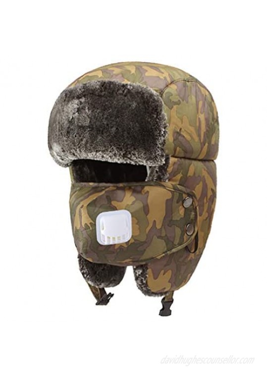 Luwint Trapper Trooper Hat Winter Russian Cap with Earflap Breathable Facemask