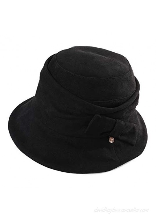 1920 Vintage Cloche Bucket Hat Ladies Church Derby Party Fashion Winter 55-59CM