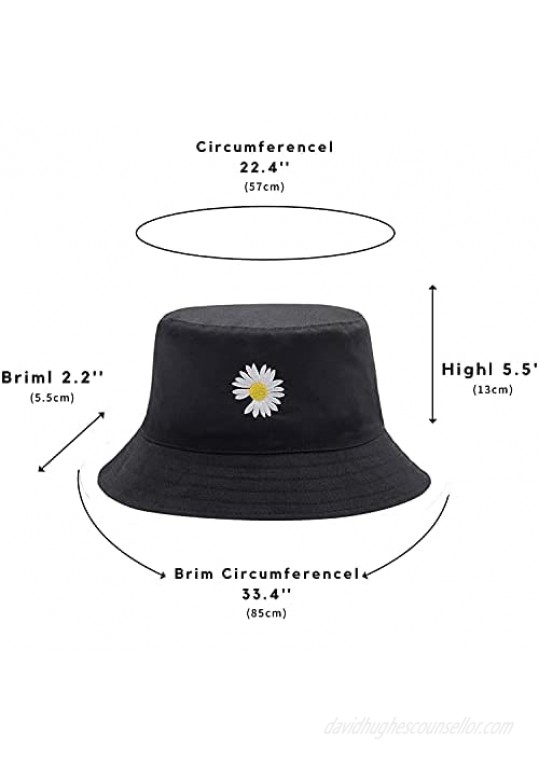 Bucket Hat 100% Cotton Packable Summer Travel Beach Sun Hat Outdoor Cap Unisex