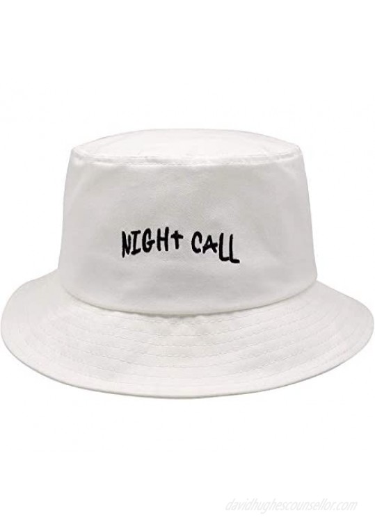 Bucket Hat 100% Cotton Unisex Embroidery Hat Summer Travel Beach Sun Visor Outdoor Packable Cap