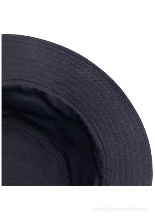 Bucket Hat Unisex 100% Cotton Solid Color Reversible Cap Summer Travel Beach Sun Hat
