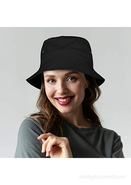 Cooraby Sun Bucket Hat for Women Men Teens Girls Cotton Hats Wide Brim Floppy Summer Travel Beach Fisherman Cap