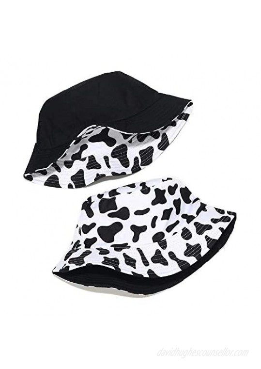 FALETO Reversible Bucket Hat for Women Girls Teens Packable Beach Sun Hat - Premium Fabric