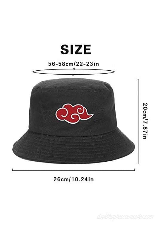 Fashion Summer Bucket Hat Naruto Embroidery Fisherman Hat Outdoor Travel Hat Tide Wild Hat Hip-Hop Hat Panama