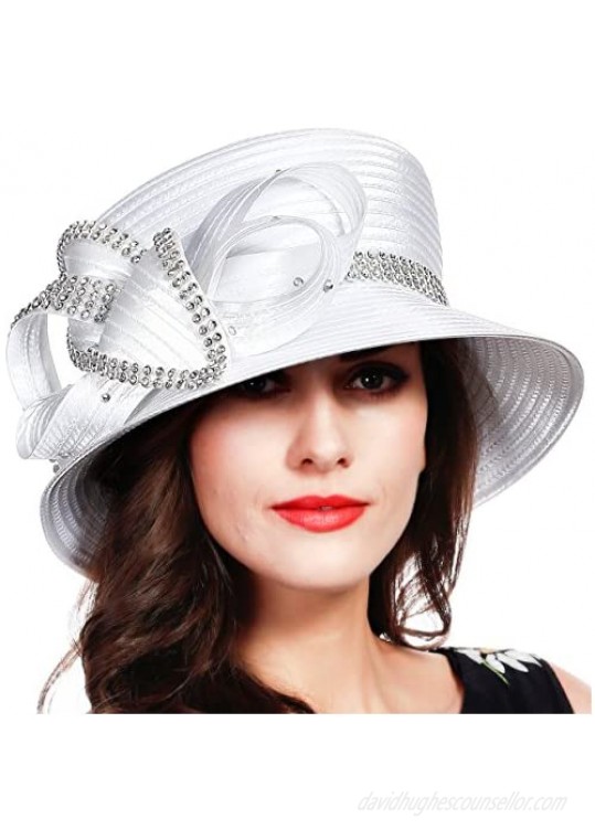 FORBUSITE Church Kentucky Derby Dress Hats for Women