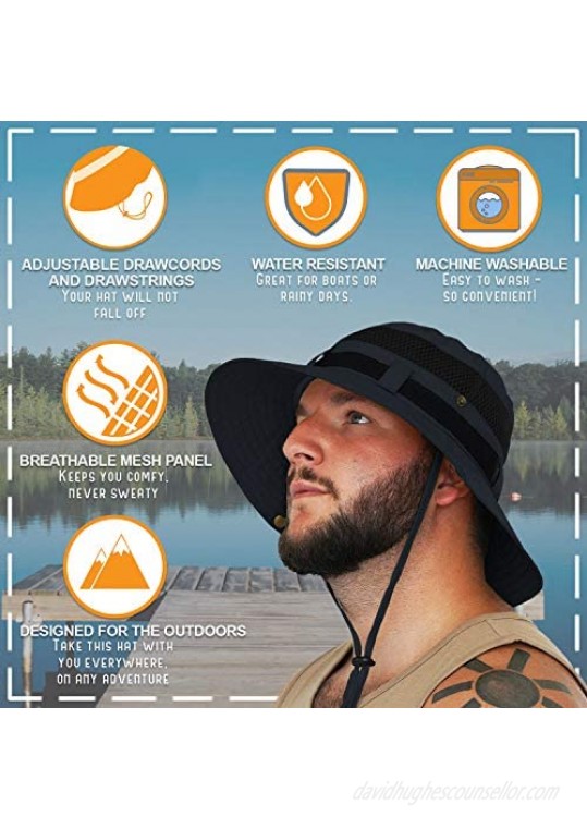GearTOP Sun Hat Safari Hat - Wide Bucket Hats Men and Women (Wanderer Series)