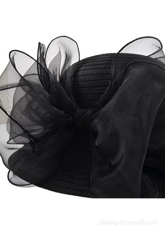 Lady Church Derby Dress Cloche Hat Fascinator Floral Tea Party Wedding Bucket Hat S051