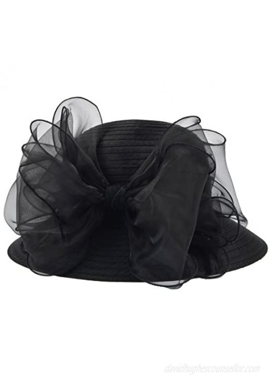 Lady Church Derby Dress Cloche Hat Fascinator Floral Tea Party Wedding Bucket Hat S051