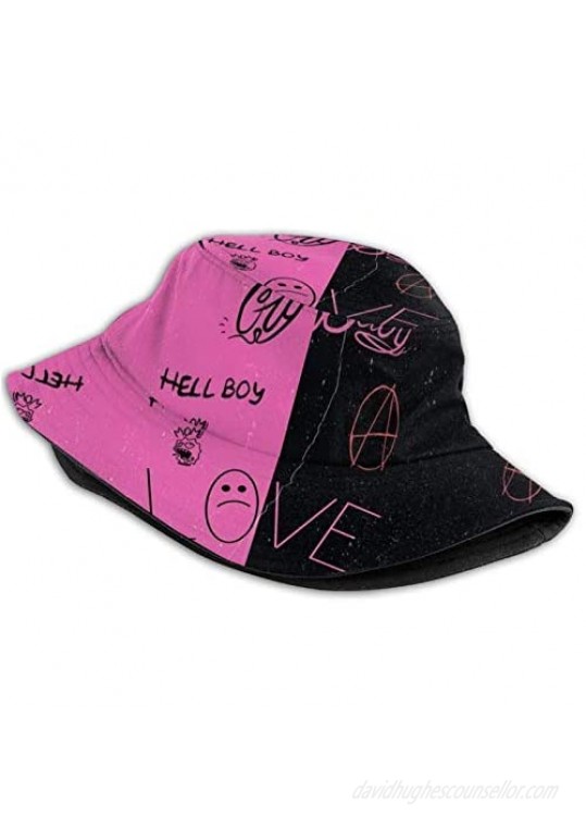 Lil Peep Unisex Fashion Bucket Hat Summer Fisherman's Hat Flat Top Breathable Bucket Hats