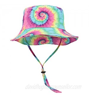 Outdoor Tie Dye Bucket Hat  Sun UV Protection Fishing Boonie Cap for Men Women Teens