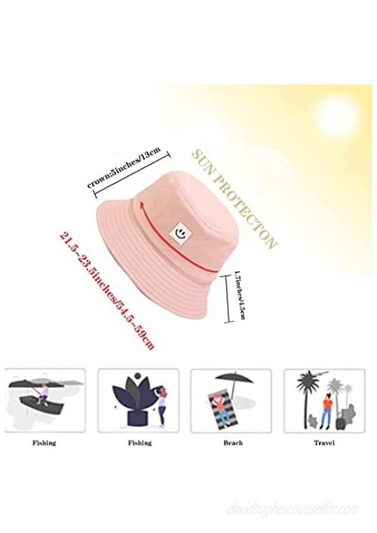 Printing Dye Bucket Cotton Hat Sunscreen and Windproof Packable Outdoor Travel Beach Fisherman Cap for Women Men