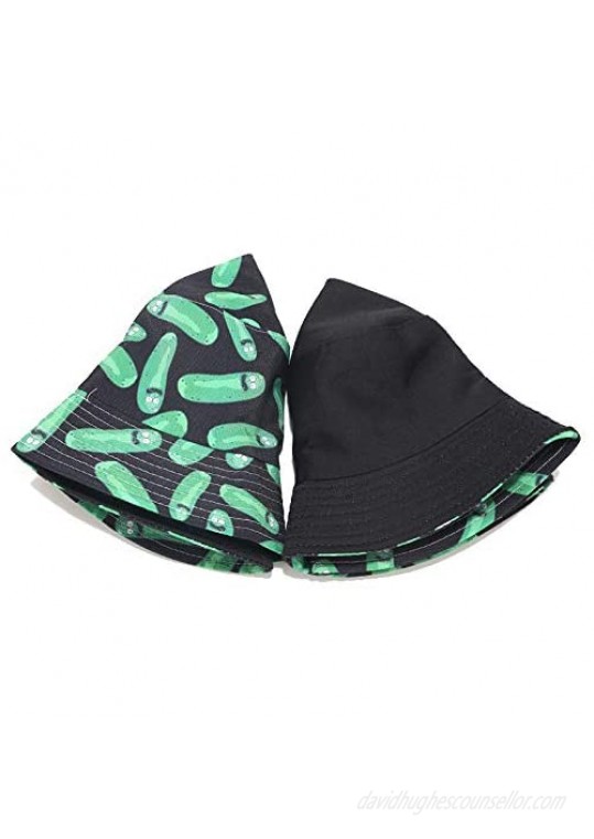Quanhaigou Bucket Hat for Men Women Packable Reversible Printed Sun Hats Fisherman Outdoor Summer Travel Hiking Beach Caps