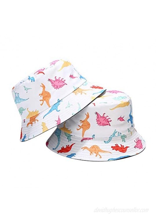 Quanhaigou Unisex Sun Hats Cotton Beach Bucket Hat for Men Women Summer Outdoor Boy's Girls Boonie Cap Breathable Packable