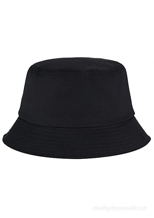 Umeepar Unisex 2 Pack 100% Cotton Bucket Hat Packable Sun Hat for Men Women