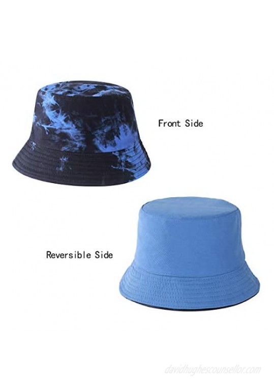 XUYI Cotton Bucket Hats Unisex Tie Dye Hat Outdoor Summer Cap Hiking Beach Sports