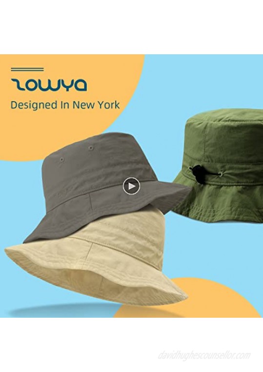 ZOWYA Summer Bucket Hat for Men and Women Zippered Travel Cap Mesh Sun Hats 1 Pack