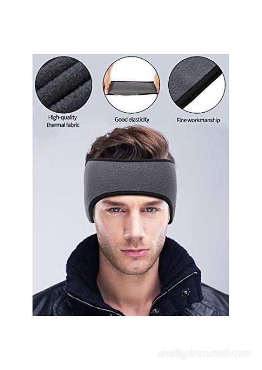 4 Pieces Ear Warmers Headband Ear Muffs Headband Fleece Headband Non-slip Winter Ear Headband for Running Outdoor Activities