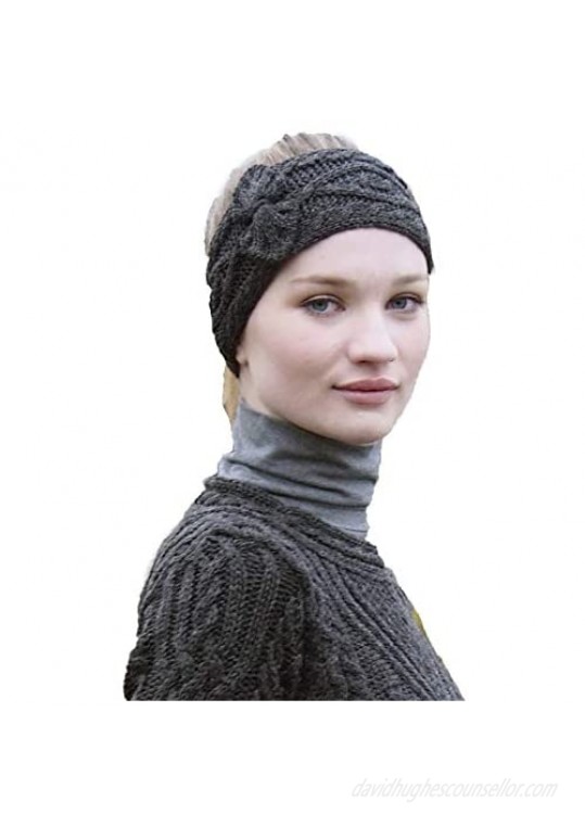 Aran Crafts Women's One Size Irish Cable Knitted Headband (100% Merino Wool)