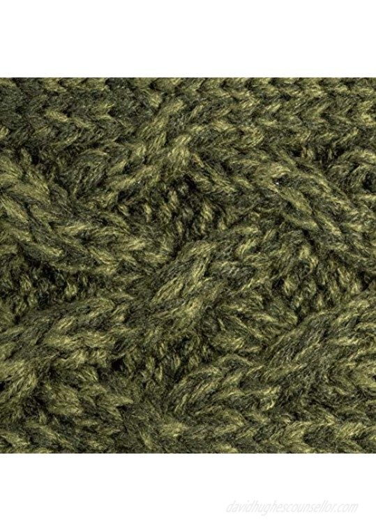 Aran Traditions Aran Cable Knit Headband (Dark Green)