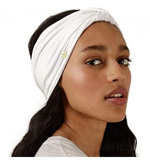 BLOM Original Headbands for Women. Wear for Yoga  Fashion  Working Out  Travel  or Running. Multi Style Design for Hair Styling and Active Living. Wear Wide Turban Knotted. Responsibly Made in Bali.