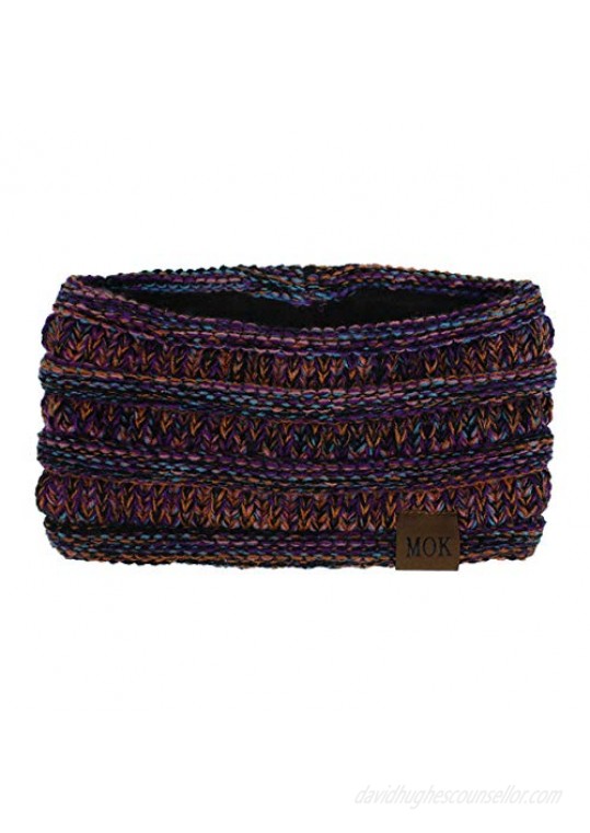Camidy Knit Ear Warmer Headband for Women Winter Warm Fleece Lined Headband Head Wrap