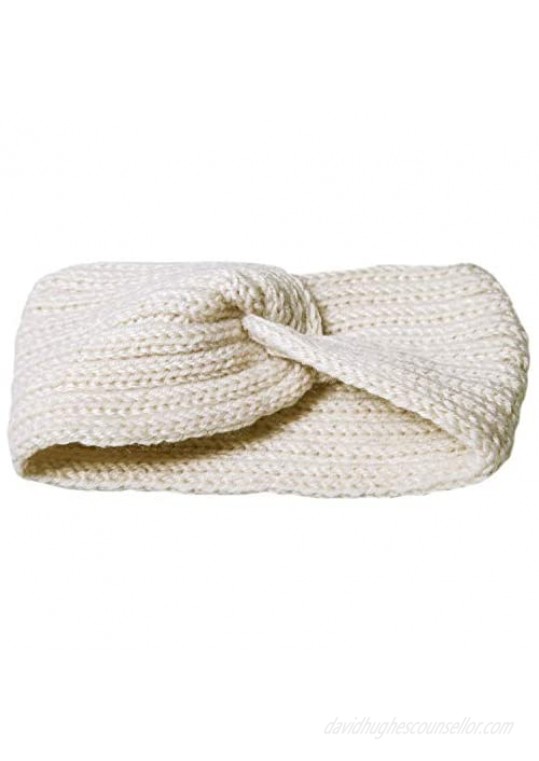 Chalier 4 Pcs Warm Winter Headbands for Women Cable Crochet Turban Ear Warmer Headband Gifts