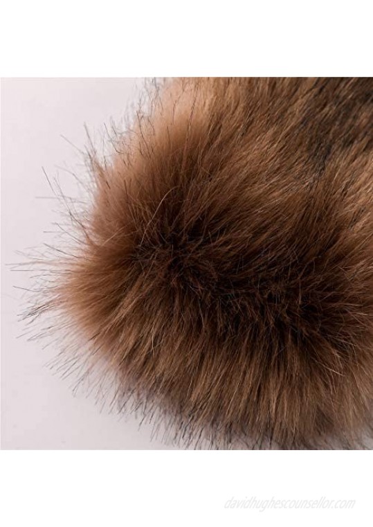 Dikoaina Womens Faux Fur Headband Winter Earwarmer Earmuff Hat Ski