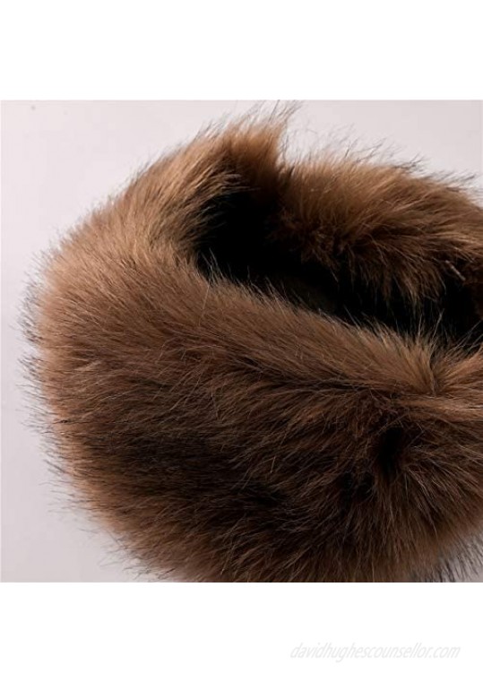 Dikoaina Womens Faux Fur Headband Winter Earwarmer Earmuff Hat Ski