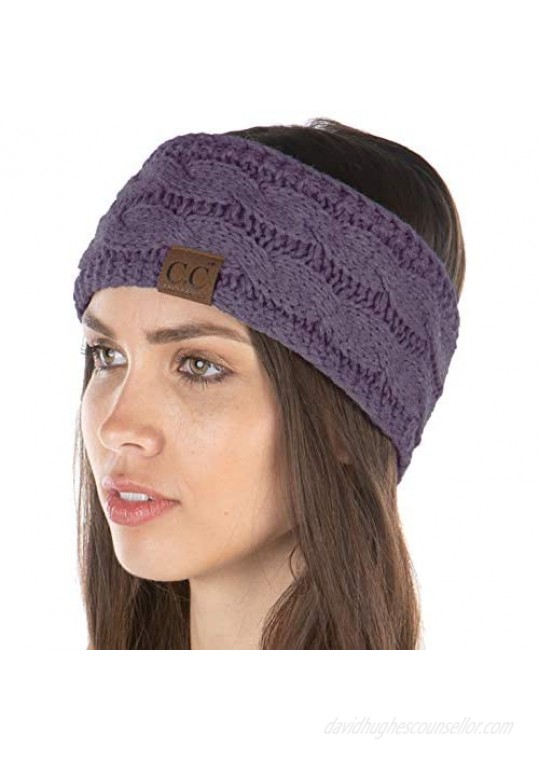 Funky Junque Exclusives Womens Head Wrap Lined Headband Stretch Knit Ear Warmer