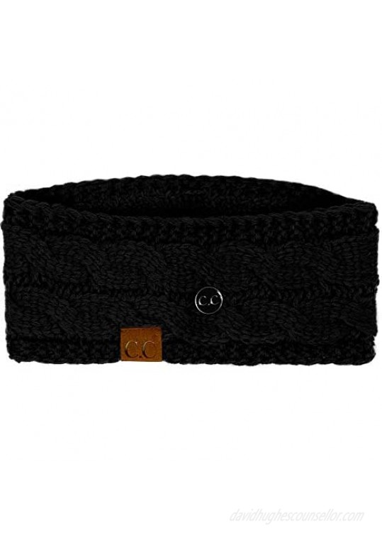Winter CC Confetti Warm Fuzzy Fleece Lined Thick Knit Headband Headwrap Hat Cap