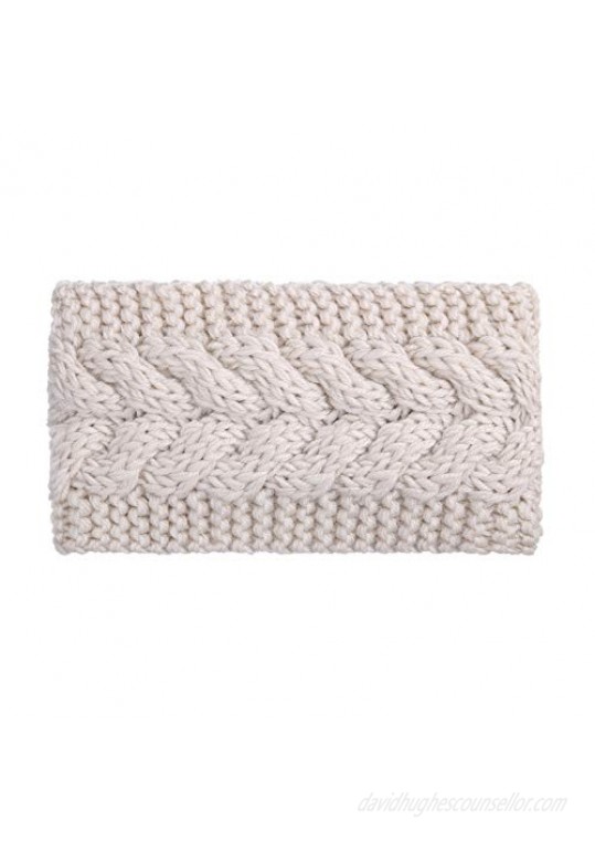 Womens Knitted Headband - Soft Crochet Bow Twist Hair Band Turban Headwrap Winter Ear Warmer (4ColorPackW)