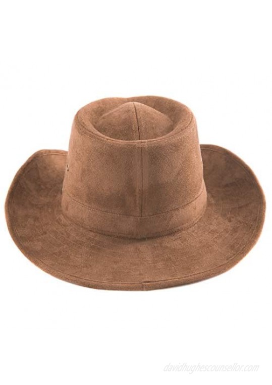Accessorama Men & Women's Fashion Western Cowboy Hat Cowgirl Hats for Women with Roll Up Brim Felt