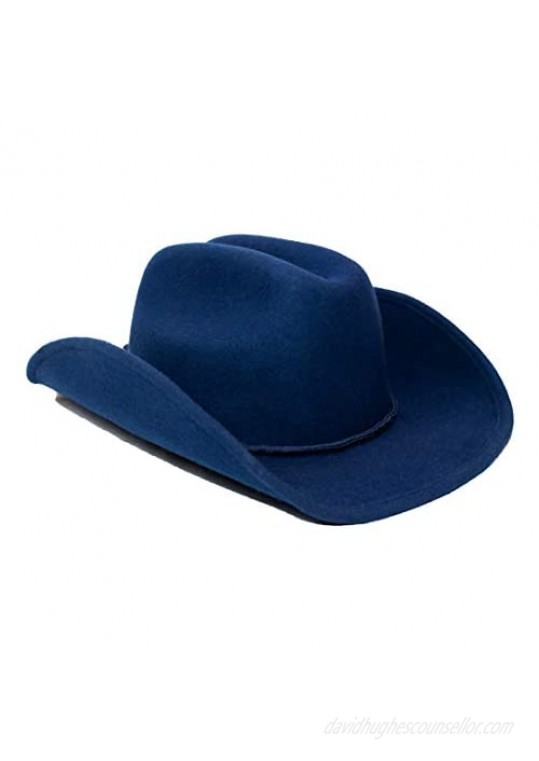 Fashion Helpers Women's Wool Cowboy Hat with Shapeable Brim