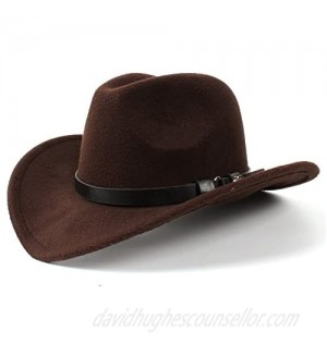 Jdon-hats  Western Cowboy Hat  Women Men Western Cowboy Hat Lady Felt Cowgirl Sombrero Caps