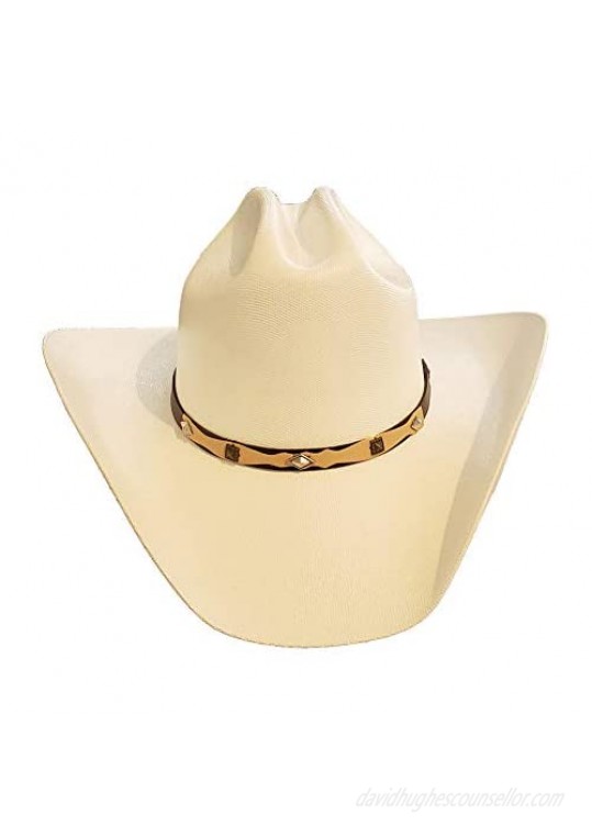 Men's Classic Western Cattleman Suede Black White Hard Black Tan Straw Rodeo Mexican Cowboy Hats